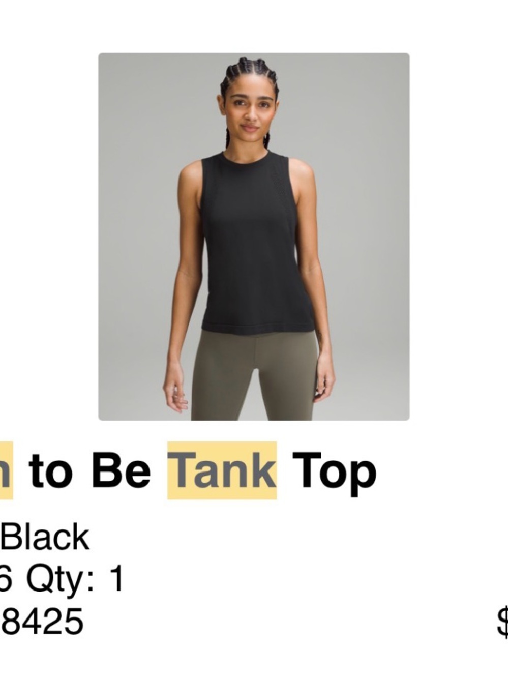 lululemon train to be tanks, black and tidal teal - Picture 7 of 7